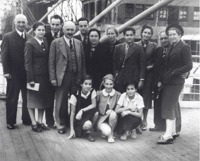 Anker family on the Noordam arriving at New York