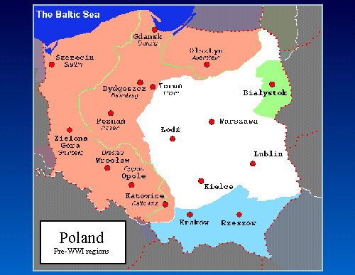 32 Poland Map Pre WWI Regions