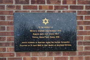 Jersey Holocaust Memorial Plaque