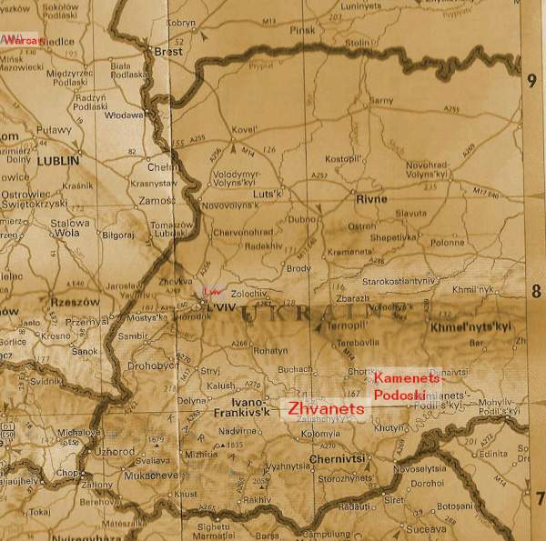 large map of Zhivanets area