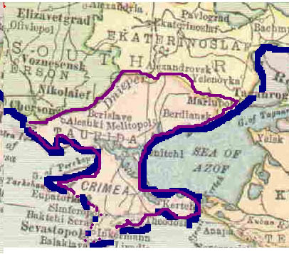 map of Taurida Gubernia