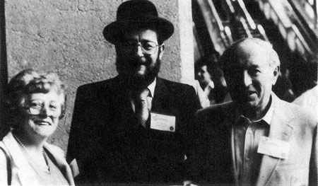 Rabbi Lau with Jack and Mira Birnbaum