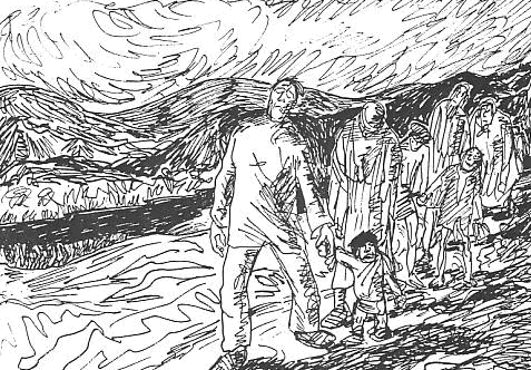 Deportation In The Holocaust. "Deportation" drawn by Avigdor