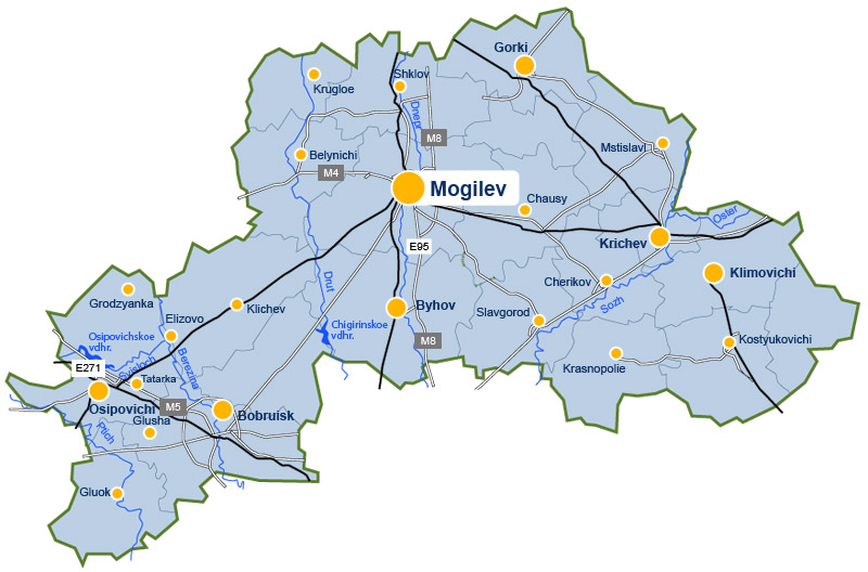 Map of Mogilev