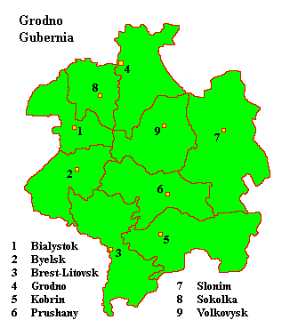 Map of Grodno