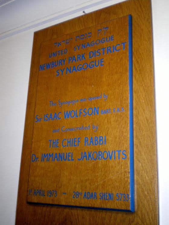 Newbury Park Synagogue plaque