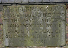 Wolverhampton Cemetery Plaque