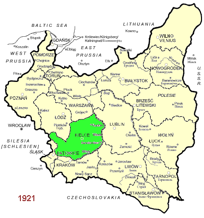 Карта польши в 1930 году
