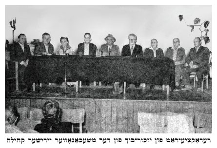 The editorial committee of the Yizkor Book of the Ciechanow Jewish Kehillah