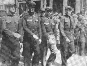 Beitar of Lida members in a parade in the city streets