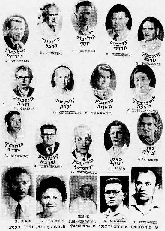 Committee and council members of Irgun Yotzei Piotrkow in Israel since inception. II