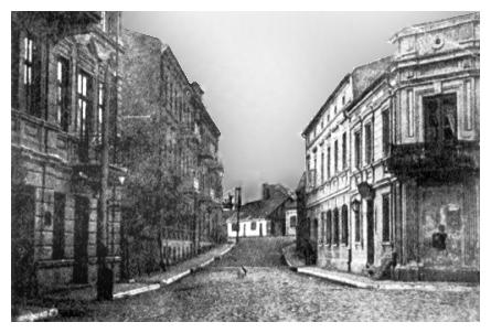 brz007.jpg - A street in Brzeziny at the intersection of Traugutta and Nowe
Miasto  (New Town) Streets