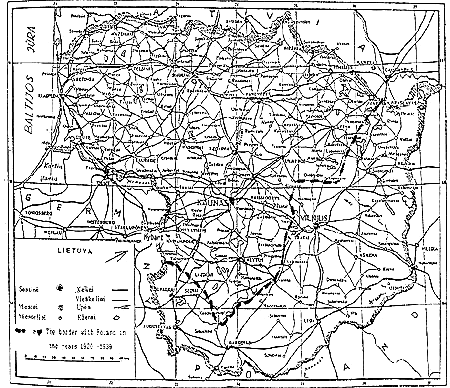 Map of Lithuania