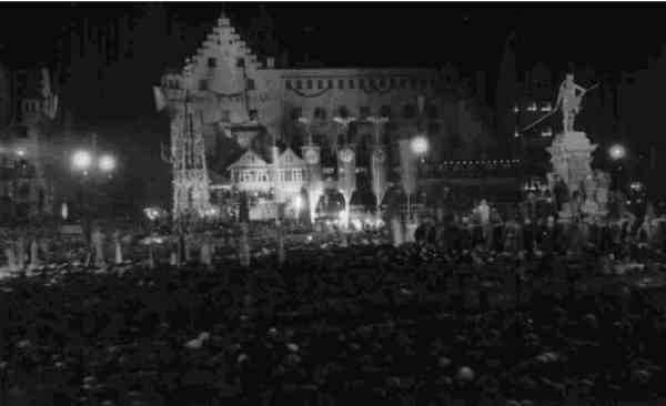 Nazi convention at Hauptmarkt (main market square) in Nuremberg