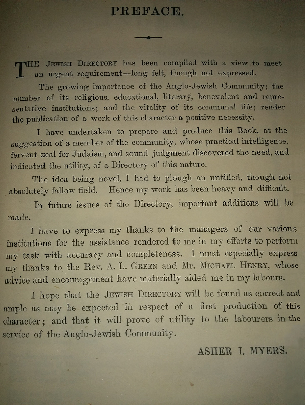 1874 Jewish Directory