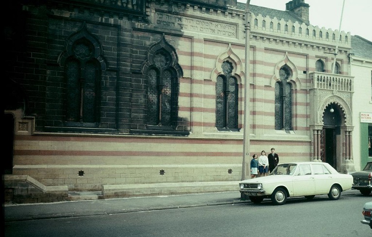 Bradford Synagogue 1967 being cleaned