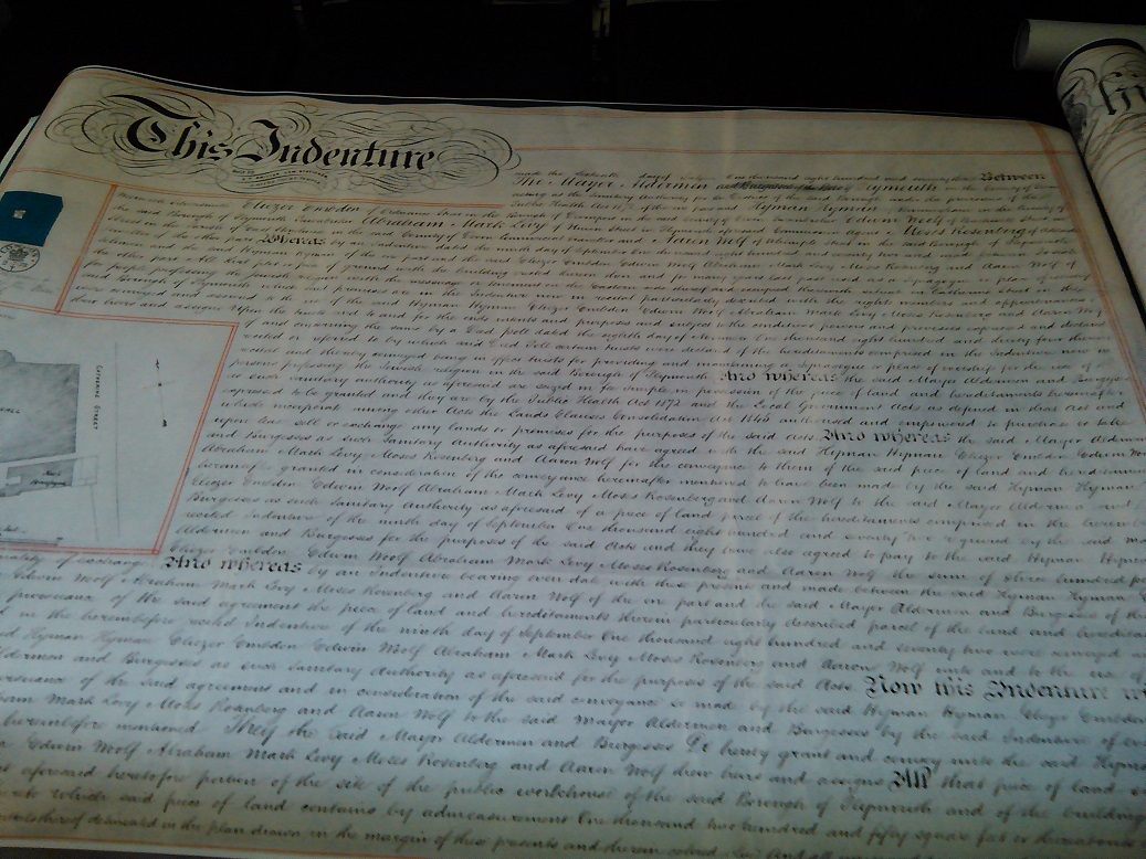 Plymouth Synagogue Deed