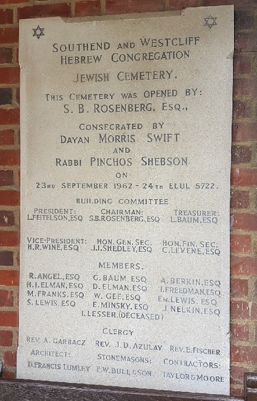 SSHC Cemetery Plaque