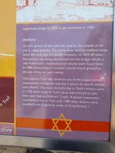 Yorj Jewbury plaque