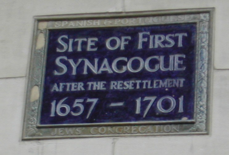 Creechurch Street Synagogue plaque
