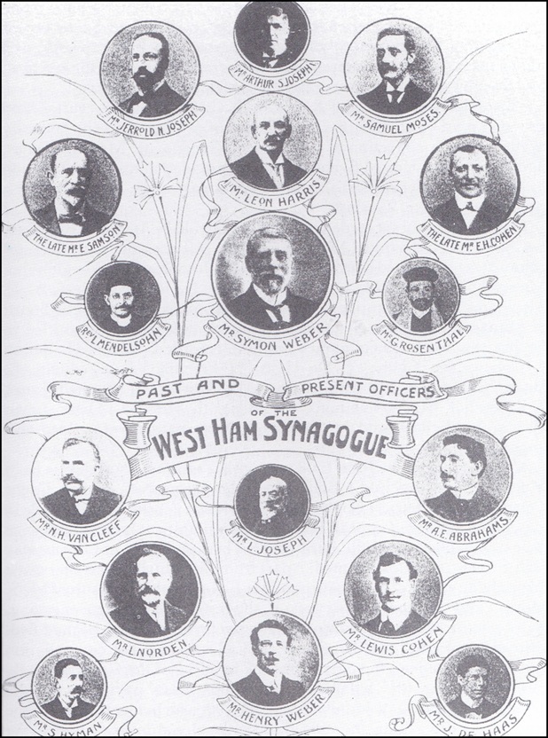 West Ham Synagogue 1911 Officers Portraits