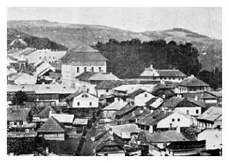 b1_052a5.jpg [15 KB] - Czernowitz 1894 (Teilansicht). Im Hintergrund die Große Synagoge