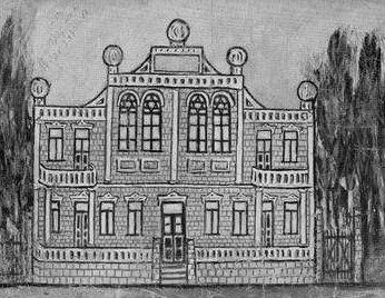 Front of the Drohobycz Synagogue of the Admor of Drohobycz (drawing) - dro019a.jpg [34 KB]