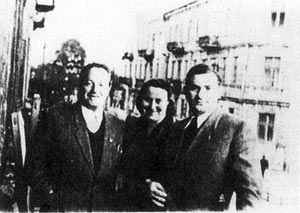 Szmul Kon, Cesia Henig and Heniek (Chaim) Henig