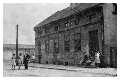 Sos310c.jpg [22 KB] - Modrzejw Chassidim leaving the Bet Midrash on Sabbath 5698 [1938]