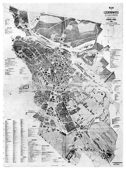 b2_032a1.jpg [60 KB] - Stadtplan von Czernowitz vor dem 1. Weltkrieg