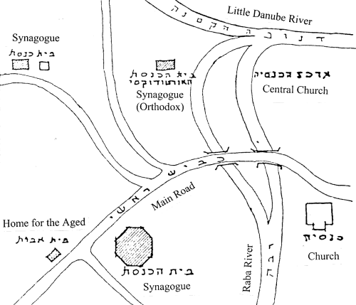 gyo014.gif  Map of the City's Synagogues and Streets