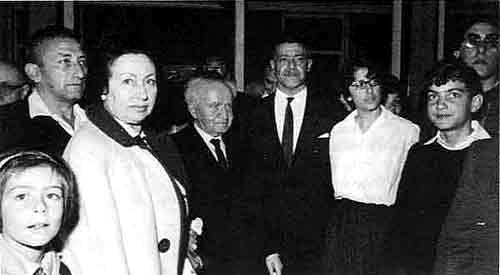 Ben-Gurion during his visit to the 'Migdal Or' (Tower of Light) house in Haifa in 1961