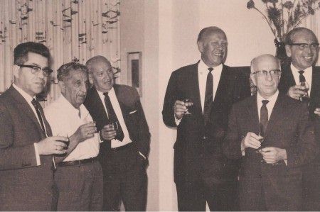 Judge Bejski far left. Schindler third from right