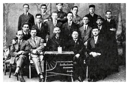 zgi455.jpg Representatives of the Zionist groups at a joint meeting [16 KB]